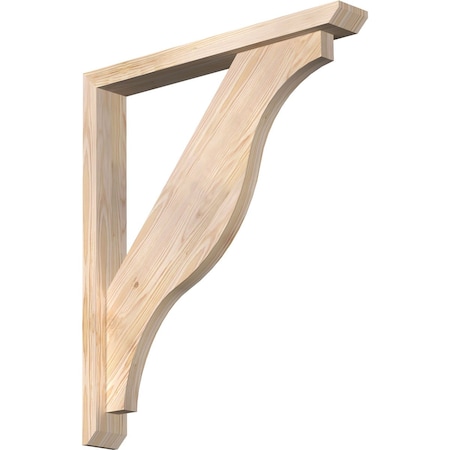 Funston Slat Smooth Bracket W/ Offset Brace, Douglas Fir, 3 1/2W X 26D X 30H